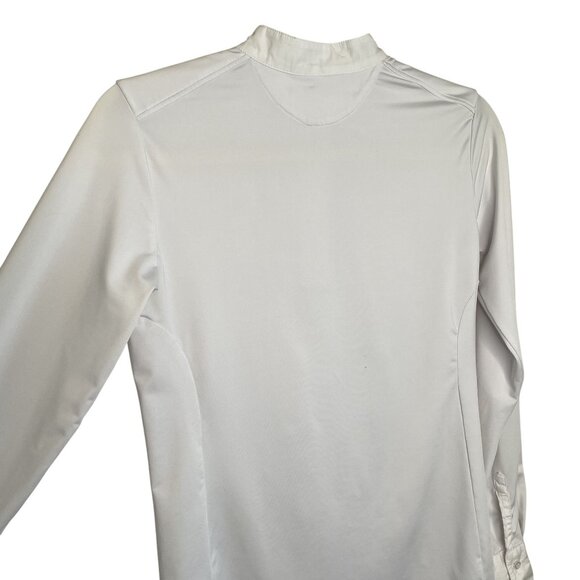 Carma Equestrian White Long-Sleeve Button-Up Riding Shirt, 42 - Picture 4 of 11